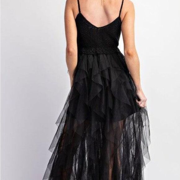 LOVELY TULLE MIDI CROCHET DRESS - Picture 5 of 5